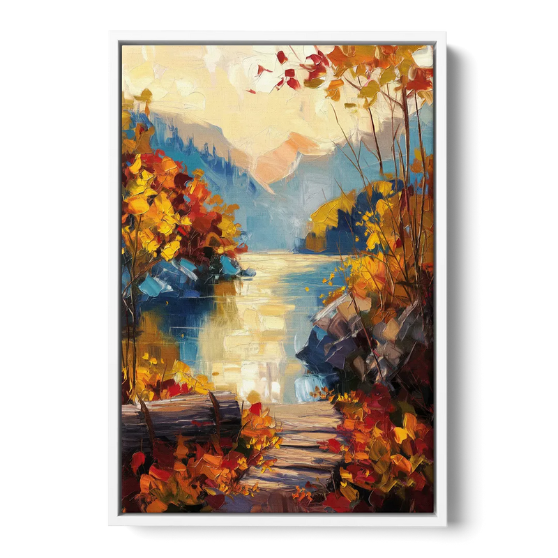 Bar Harbor Fall Foliage Views Front - White Canvas Wall Art