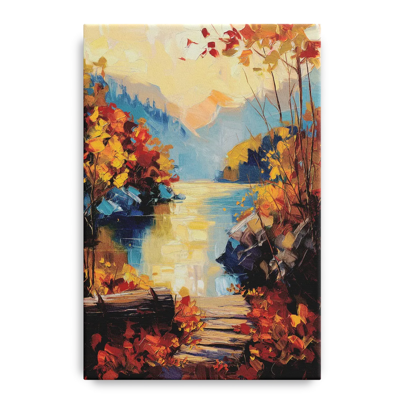 Bar Harbor Fall Foliage Views Front - Canvas Wall Art