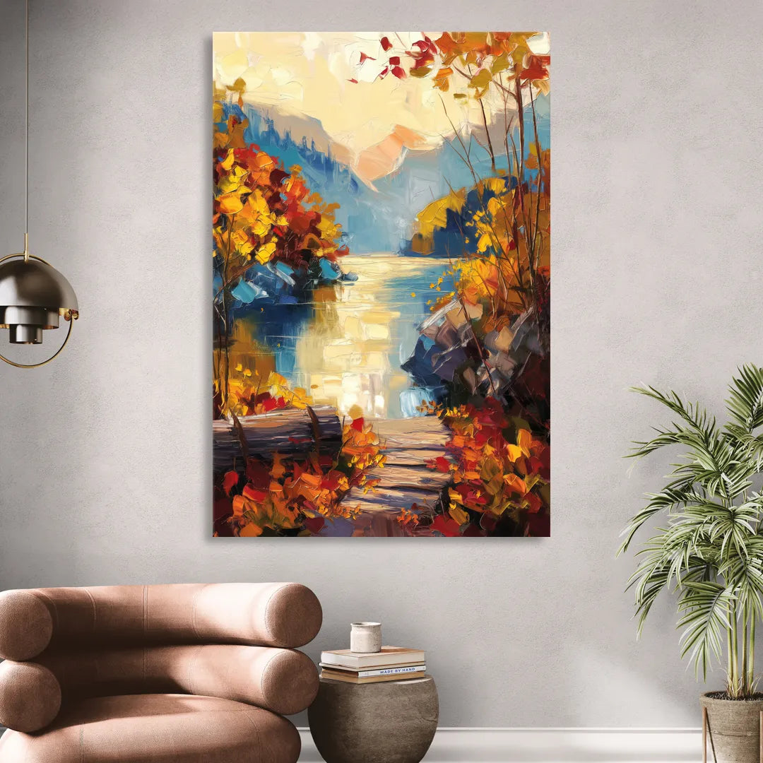 Bar Harbor Fall Foliage Views Living Room - Canvas Wall Art
