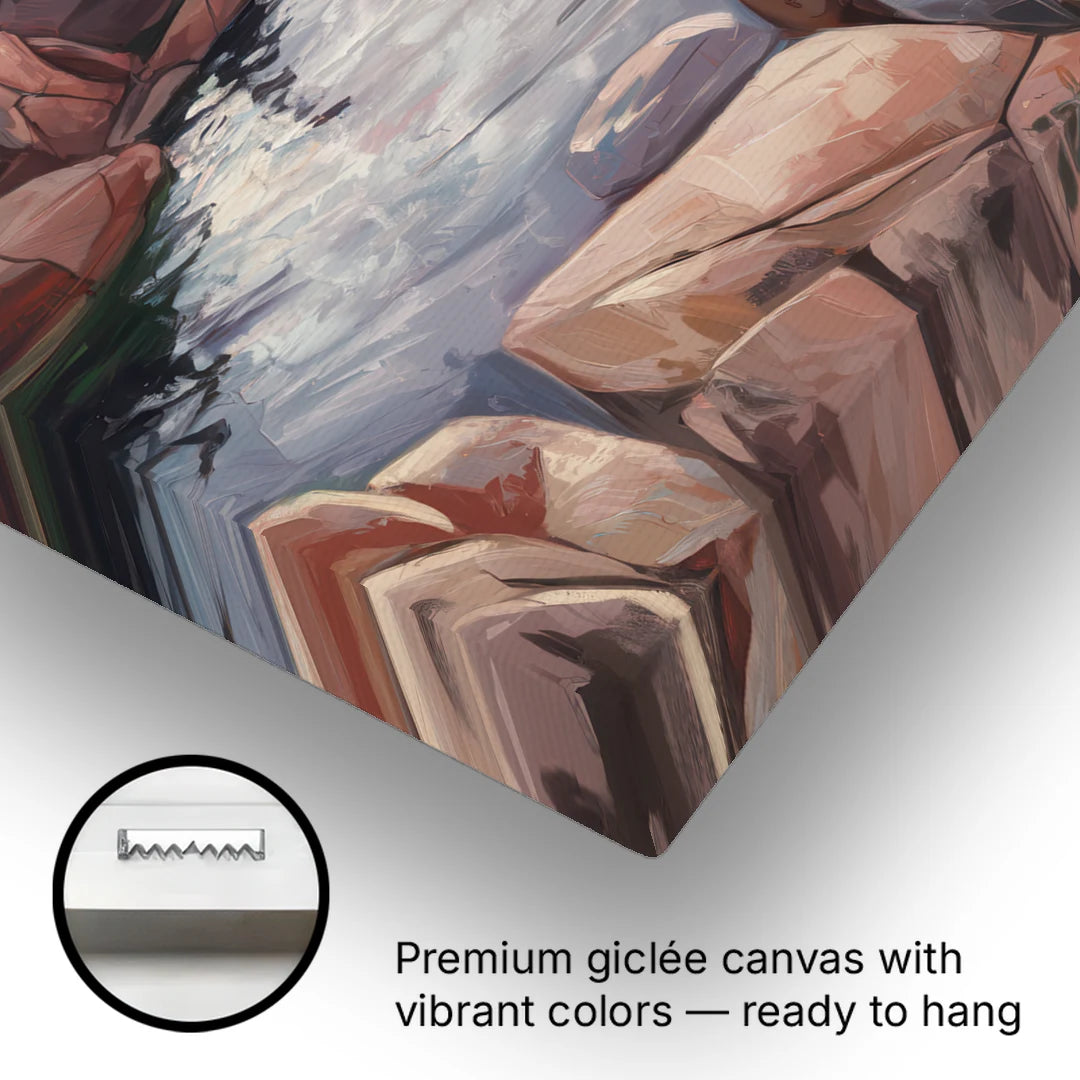 Bar Harbor Rocky Shoreline - Canvas Wall Art - Gallery Wrap Corner