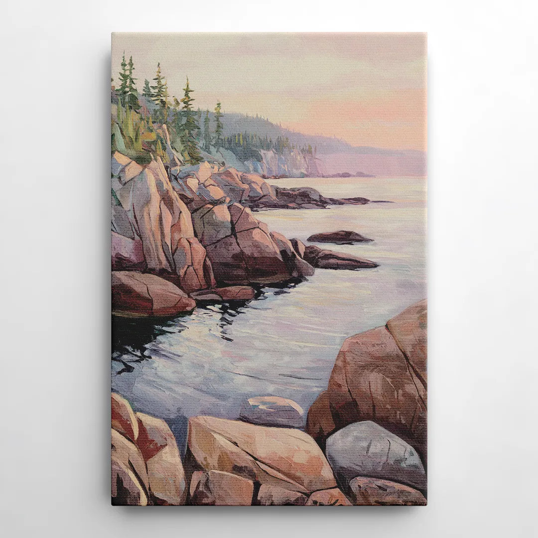 Bar Harbor Rocky Shoreline - Canvas Wall Art