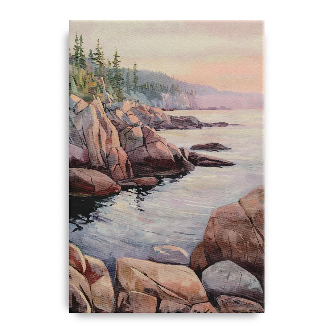 Bar Harbor Rocky Shoreline Front - Canvas Wall Art