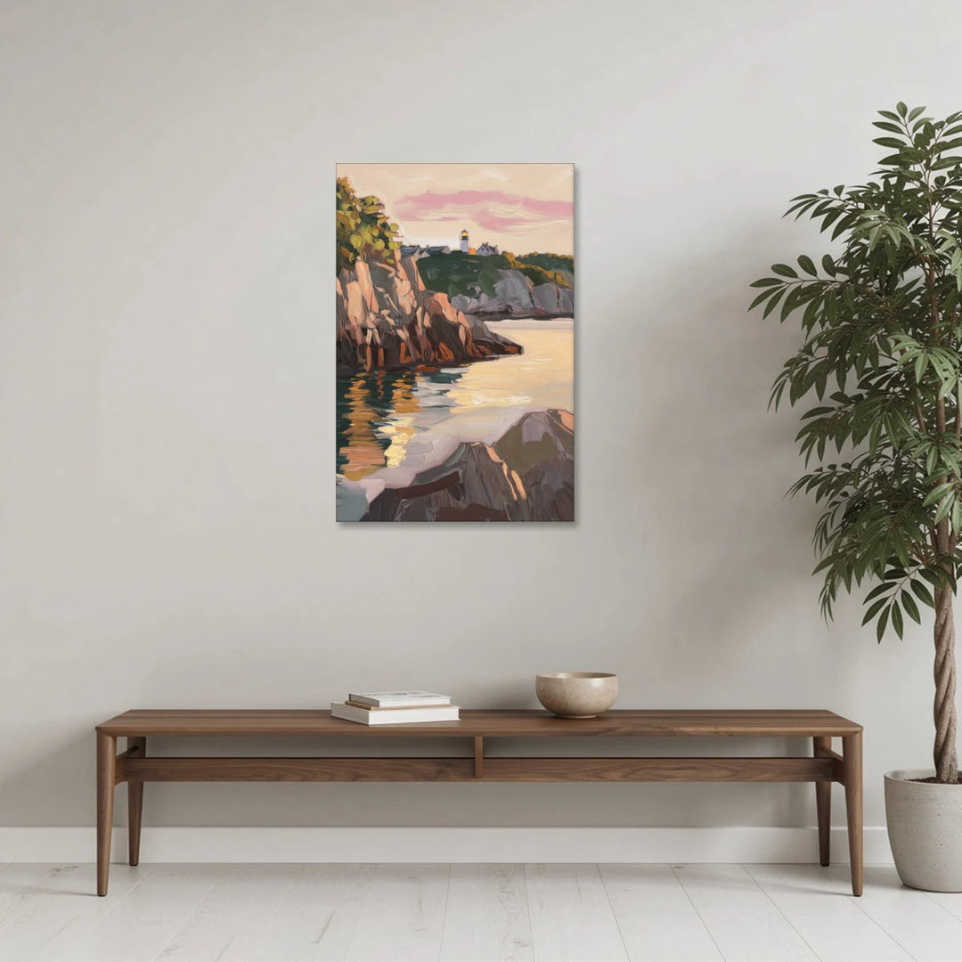 Bar Harbor Scenic Coastline - Canvas Wall Art - Coffee Table - 24x36