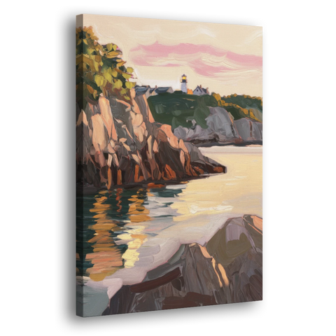 Bar Harbor Scenic Coastline - Canvas Wall Art - Side