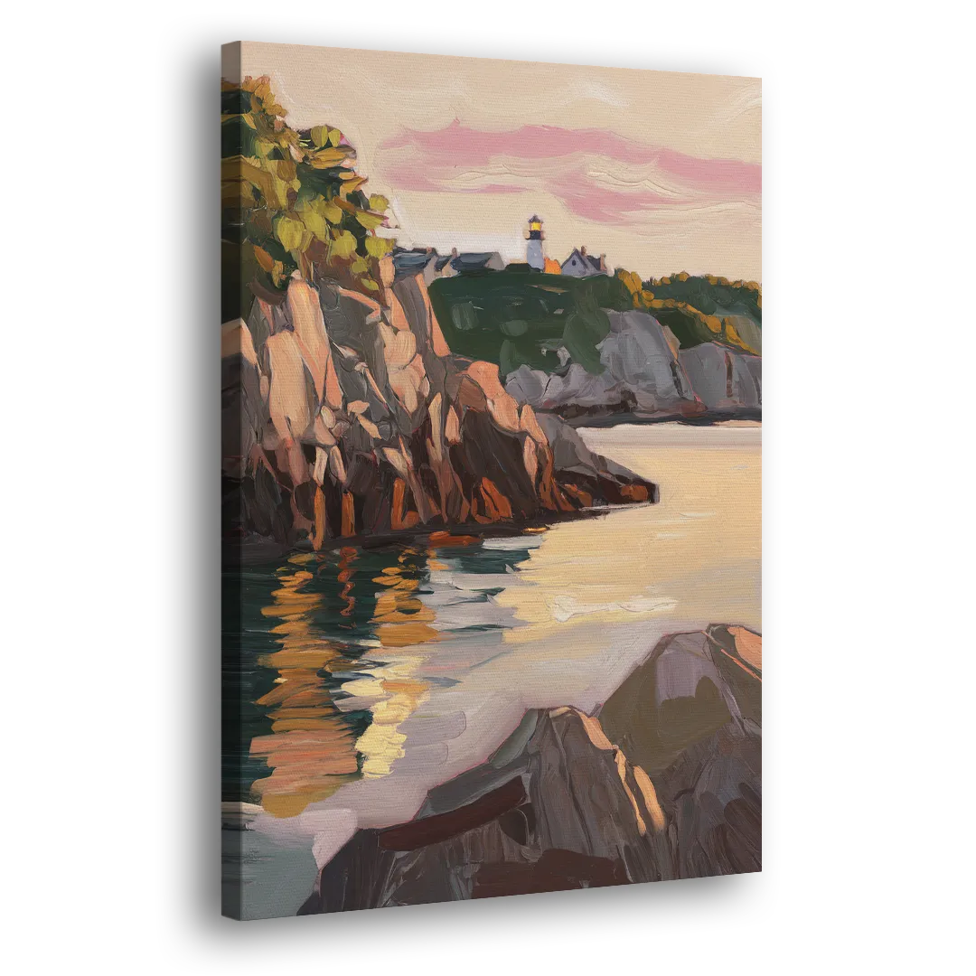 Bar Harbor Scenic Coastline Side - Canvas Wall Art