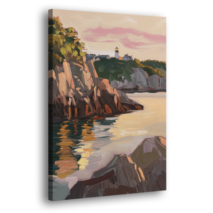 Bar Harbor Scenic Coastline Side - Canvas Wall Art