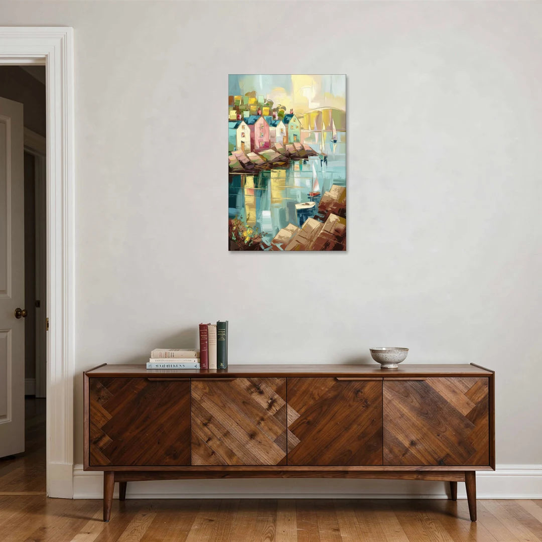 Bar Harbor Seaside Village - Canvas Wall Art - Coffee Table - 24x36