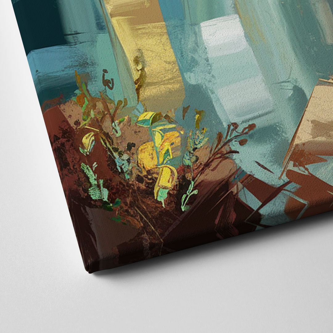 Bar Harbor Seaside Village Canvas Close Up