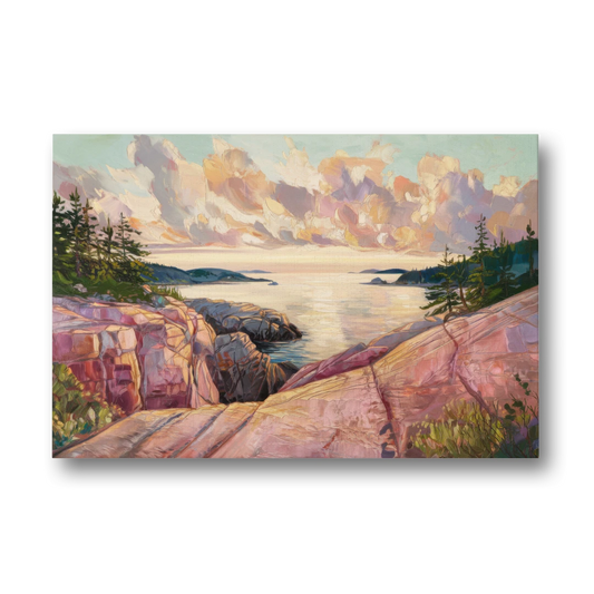 Bar Harbor Sunrise Over Acadia - Canvas Wall Art - Front