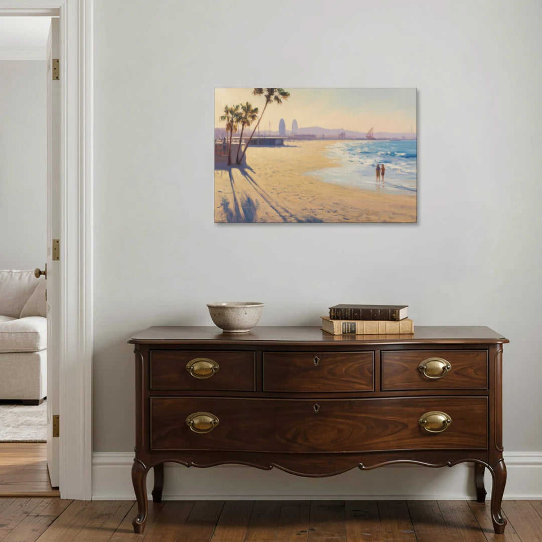Barceloneta Beach Vibes - Canvas Wall Art - Coffee Table - 36x24