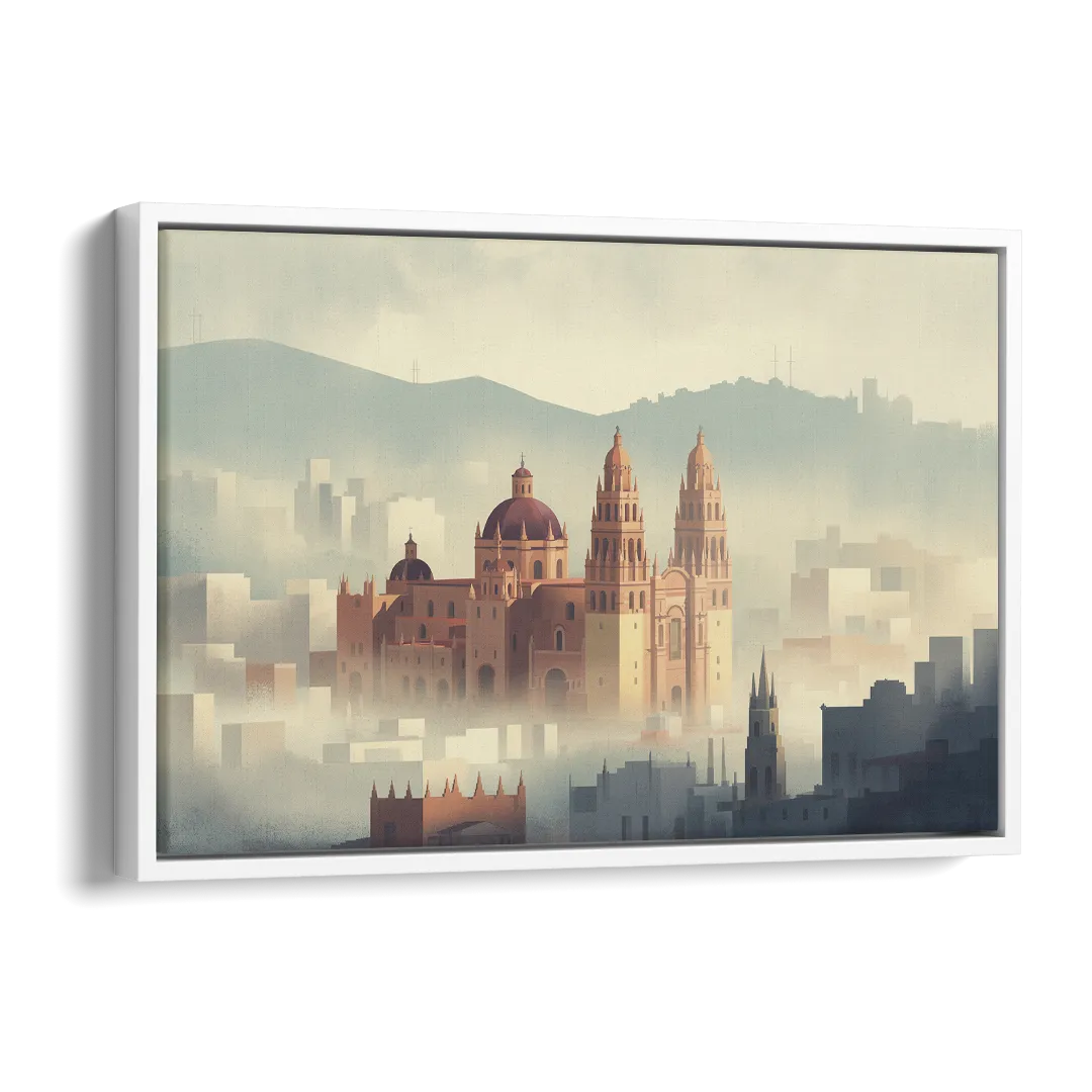 Basílica de Guanajuato Side - White Canvas Wall Art