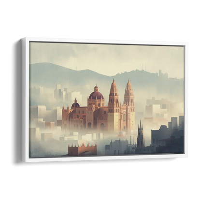 Basílica de Guanajuato Side - White Canvas Wall Art