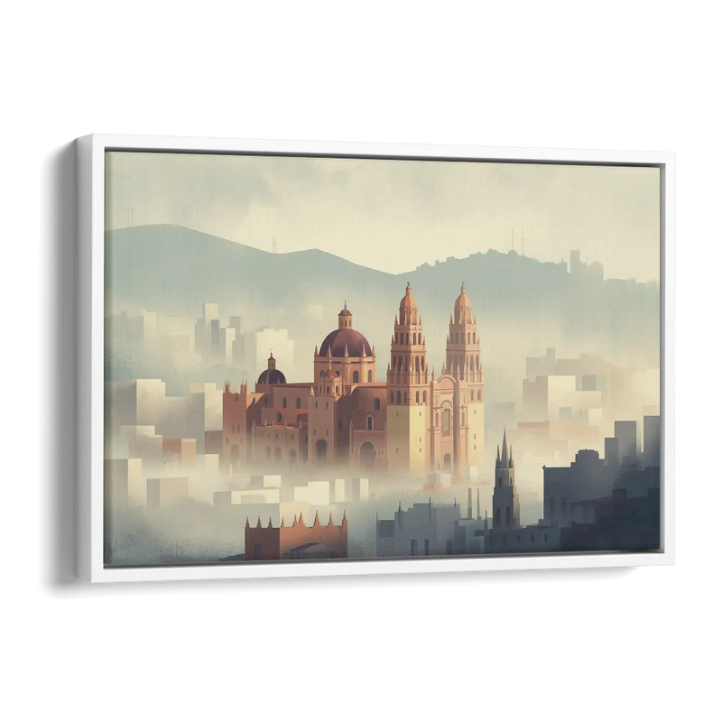 Basílica de Guanajuato Side - White Canvas Wall Art