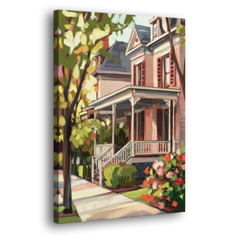 Baton Rouge Garden District Charm - Canvas Wall Art - Side