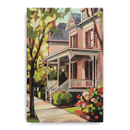 Baton Rouge Garden District Charm Front - Canvas Wall Art