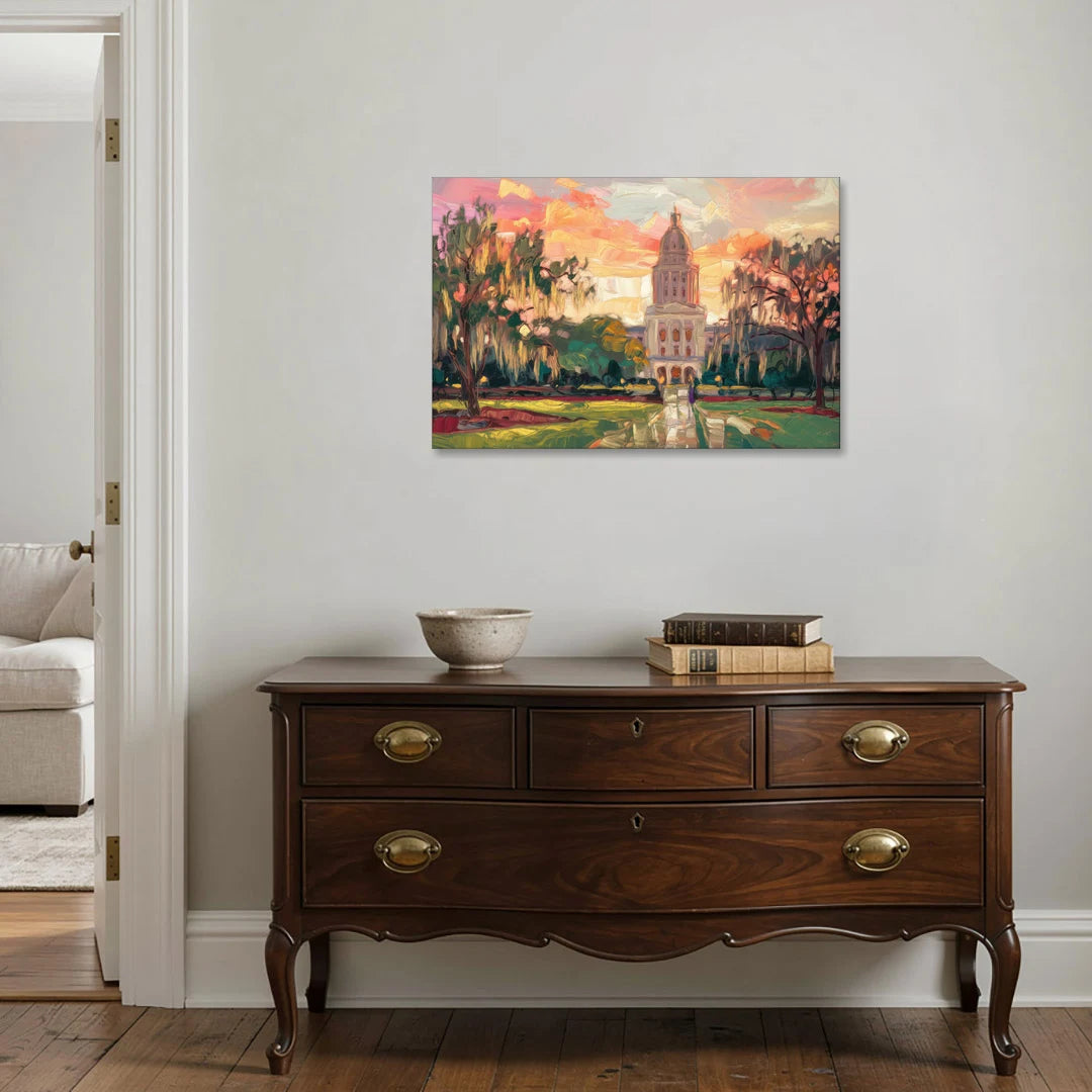 Baton Rouge Louisiana State Capitol - Canvas Wall Art - Coffee Table - 36x24