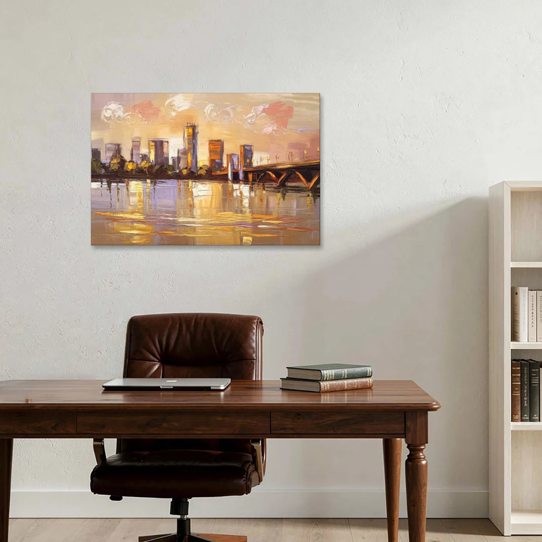 Baton Rouge Mississippi River View - Canvas Wall Art - Office - 36x24