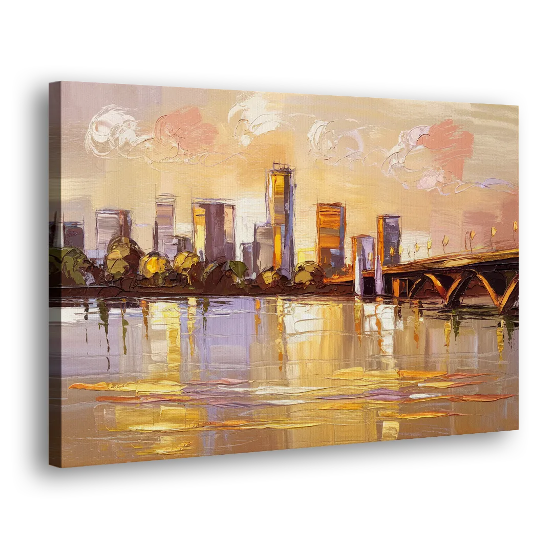 Baton Rouge Mississippi River View Side - Canvas Wall Art