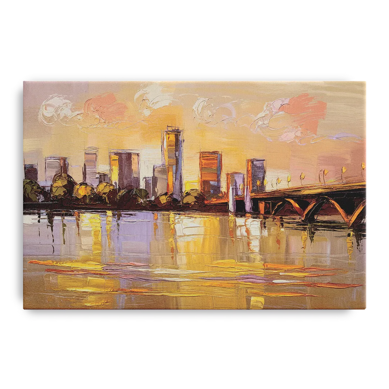 Baton Rouge Mississippi River View Front - Canvas Wall Art