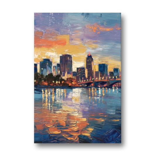Baton Rouge Riverfront Beauty - Canvas Wall Art - Front