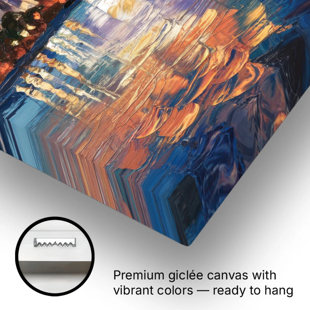 Baton Rouge Riverfront Beauty - Canvas Wall Art - Gallery Wrap Corner