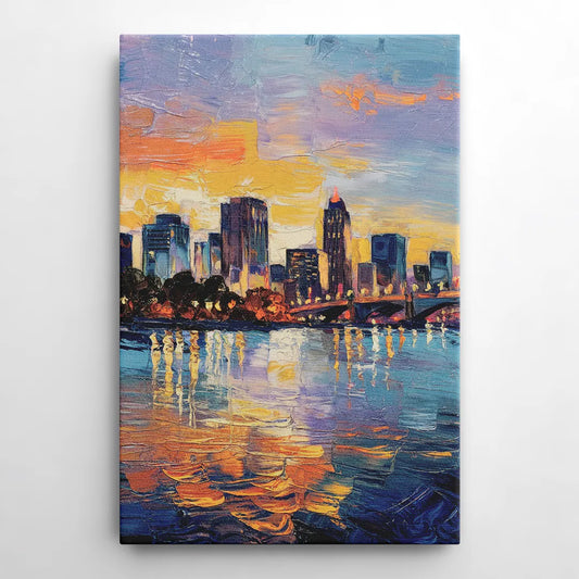 Baton Rouge Riverfront Beauty - Canvas Wall Art