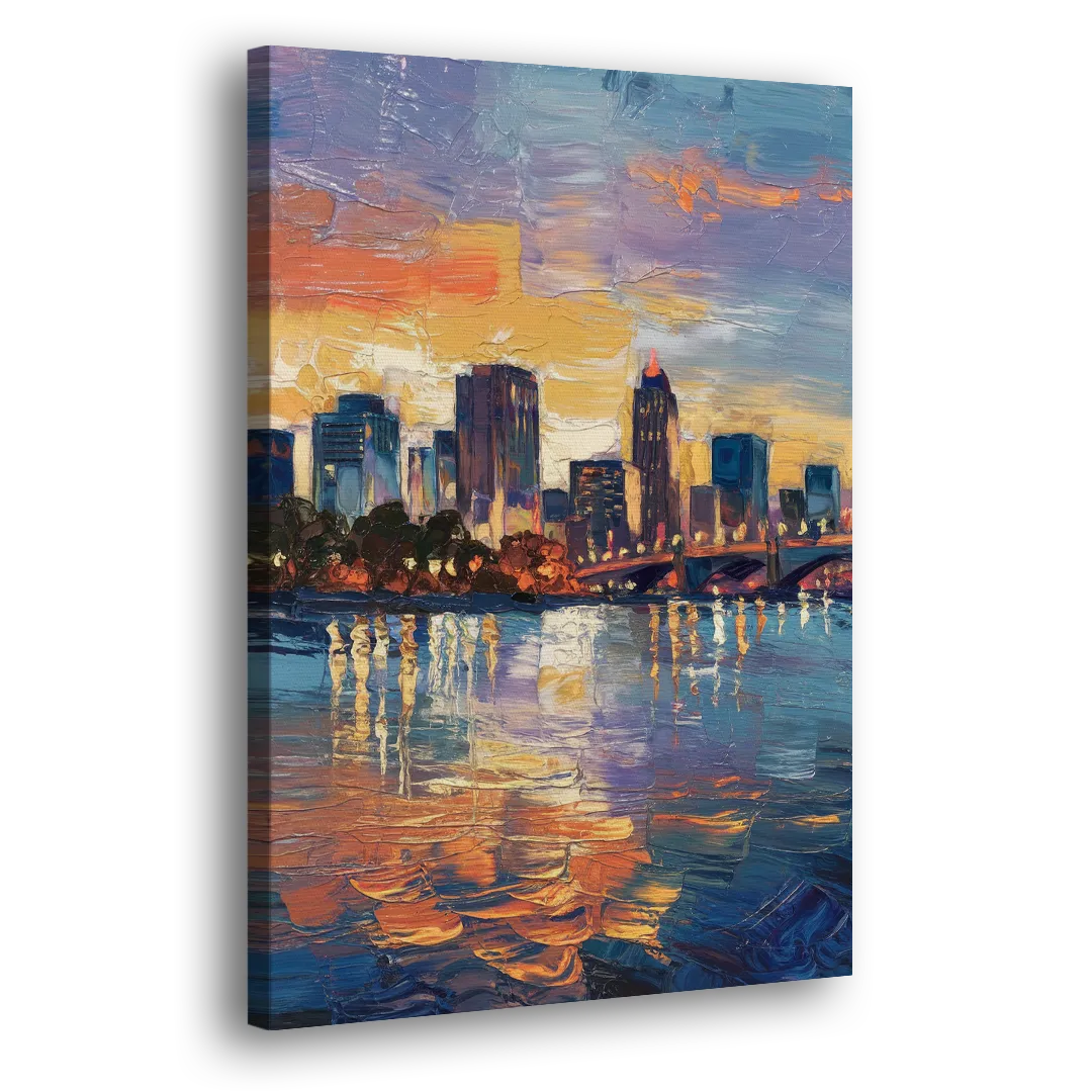 Baton Rouge Riverfront Beauty Side - Canvas Wall Art