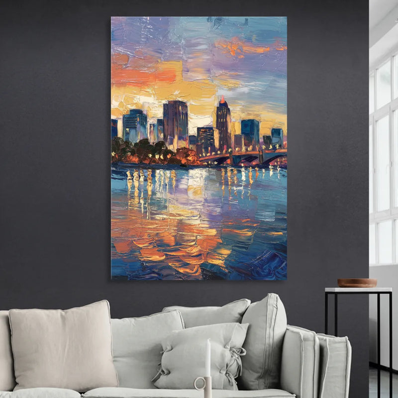 Baton Rouge Riverfront Beauty Sitting Room - Canvas Wall Art