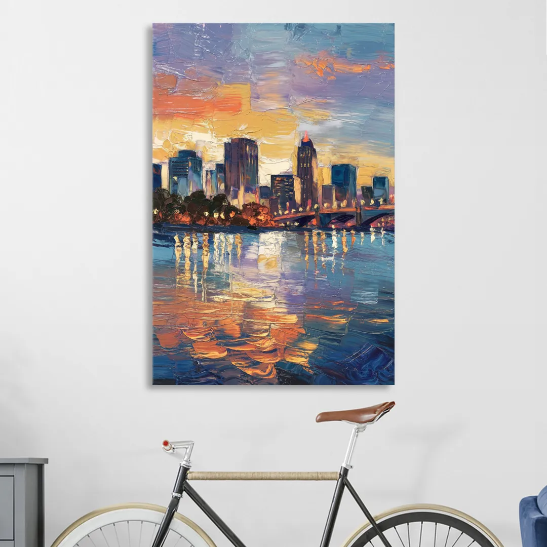 Baton Rouge Riverfront Beauty Living Room - Canvas Wall Art