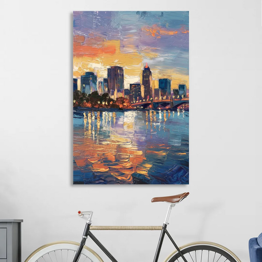 Baton Rouge Riverfront Beauty Living Room - Canvas Wall Art