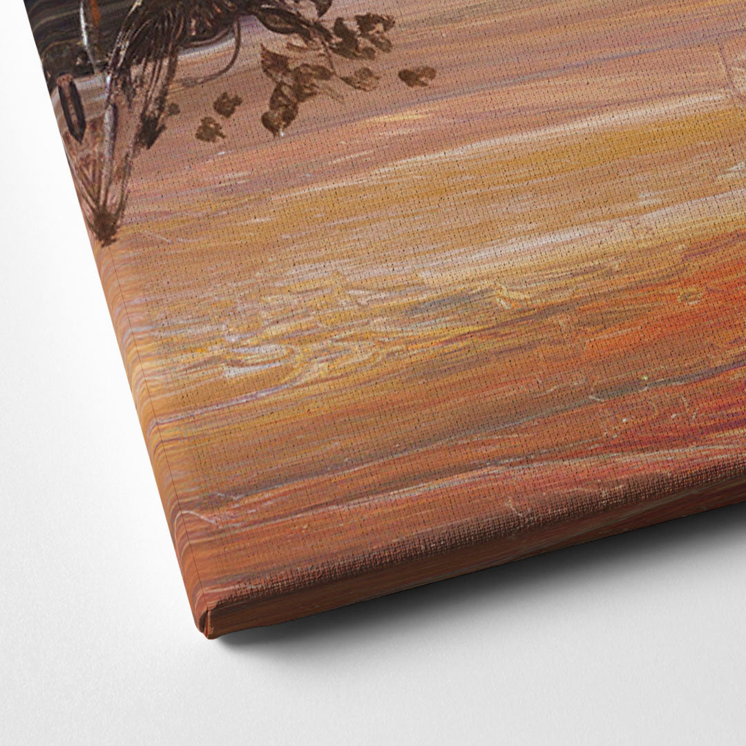 Baton Rouge Skyline Sunset Canvas Close Up