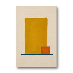 Bauhaus Wall Art with Yellow Block and Orange Square - Canvas Wall Art - Front