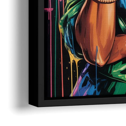Becoming - Close-Up Black Frame Canvas