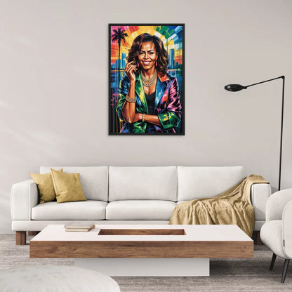 Becoming - Living Room Black Frame Canvas