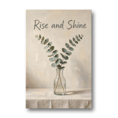 Bed and Breakfast Decor Rise and Shine Eucalyptus - Canvas Wall Art - Front