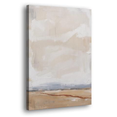 Bedroom Abstract Wall Art of Ochre Field - Canvas Wall Art - Side
