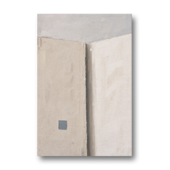 Beige Wall Art Fold with Slate Square - Canvas Wall Art - Front