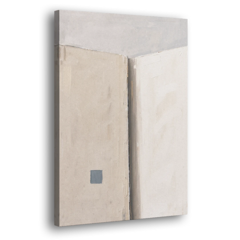 Beige Wall Art Fold with Slate Square - Canvas Wall Art - Side