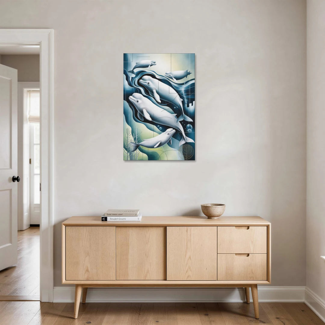 Beluga Waters - Canvas Wall Art - Coffee Table - 24x36