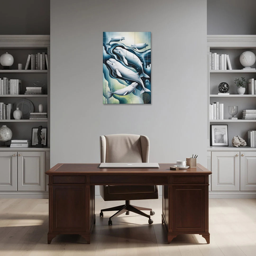 Beluga Waters - Canvas Wall Art - Office - 24x36