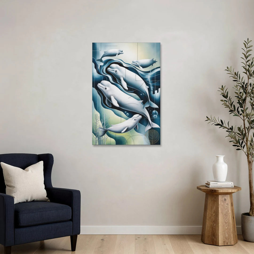 Beluga Waters - Canvas Wall Art - Sofa - 24x36