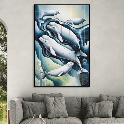 Beluga Waters Sitting Room - Black Canvas Wall Art