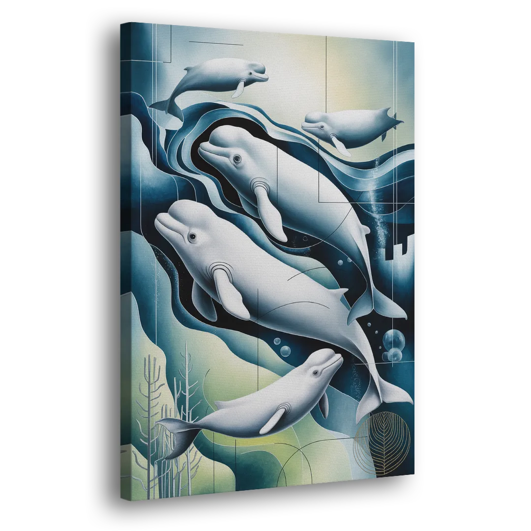 Beluga Waters Side - Canvas Wall Art