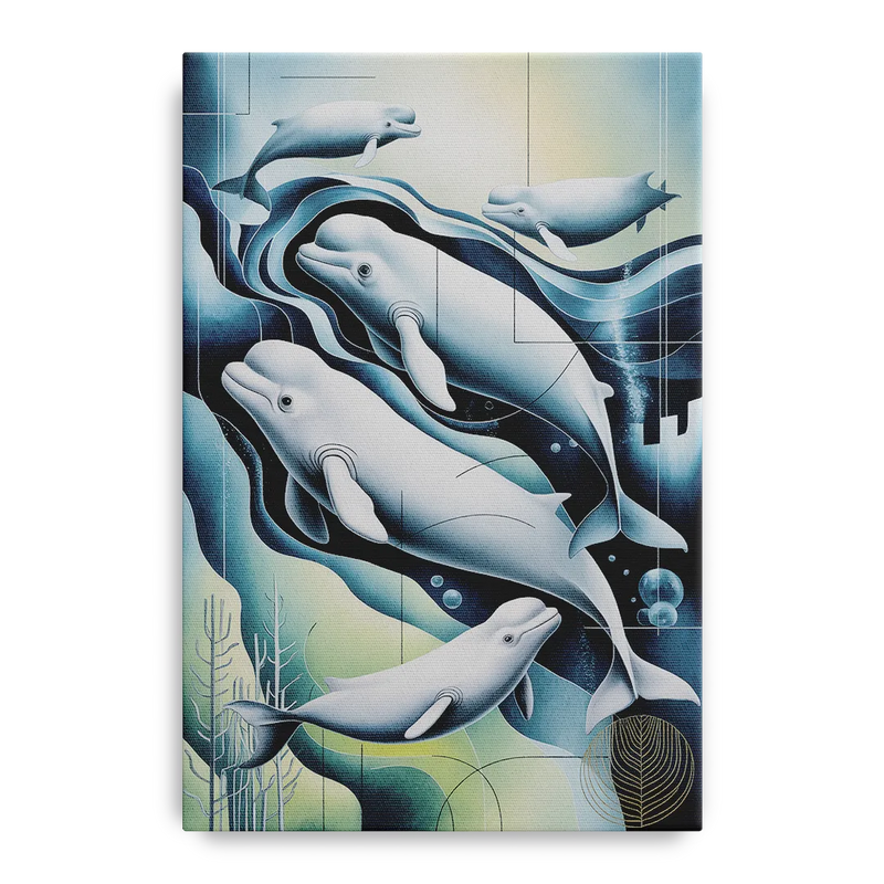 Beluga Waters Front - Canvas Wall Art