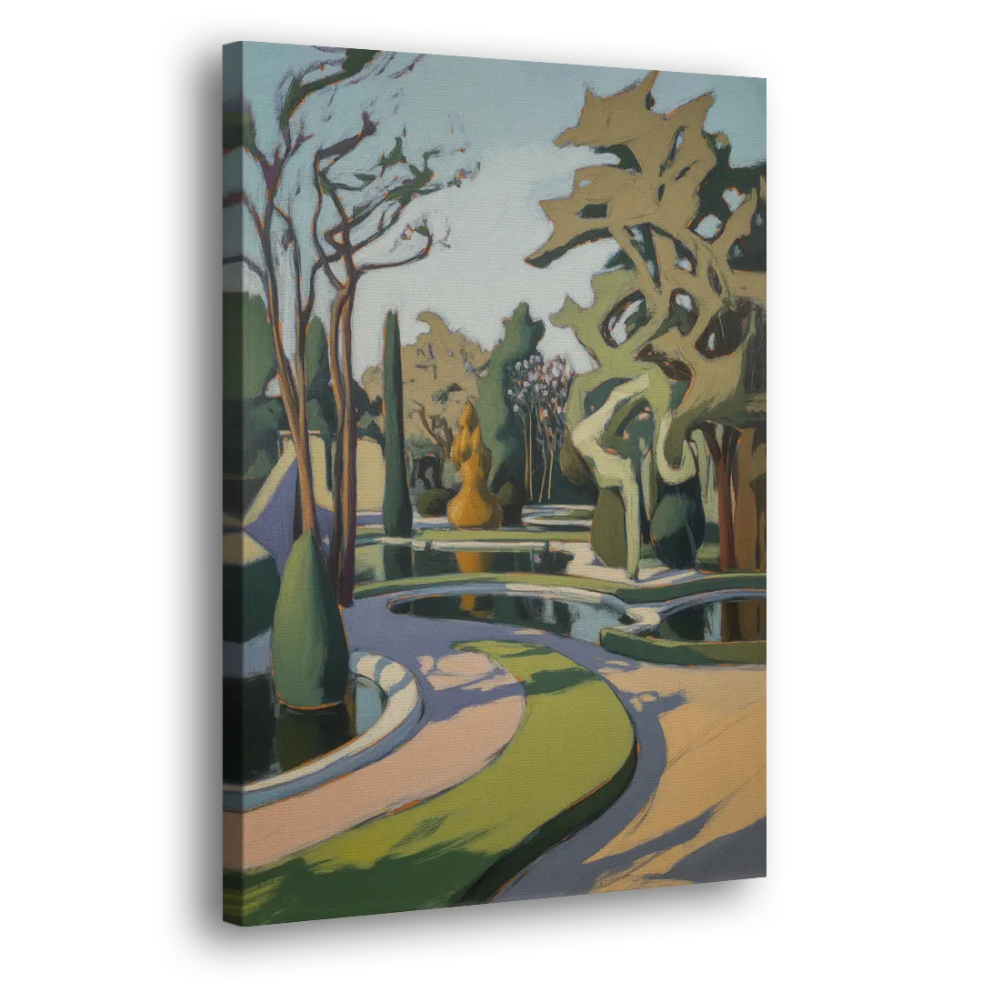 Benrath Palace Gardens Side - Canvas Wall Art