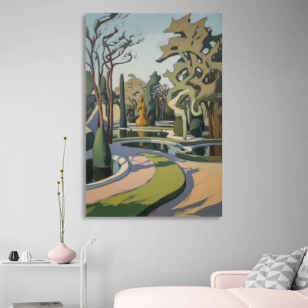 Benrath Palace Gardens Sitting Room - Canvas Wall Art