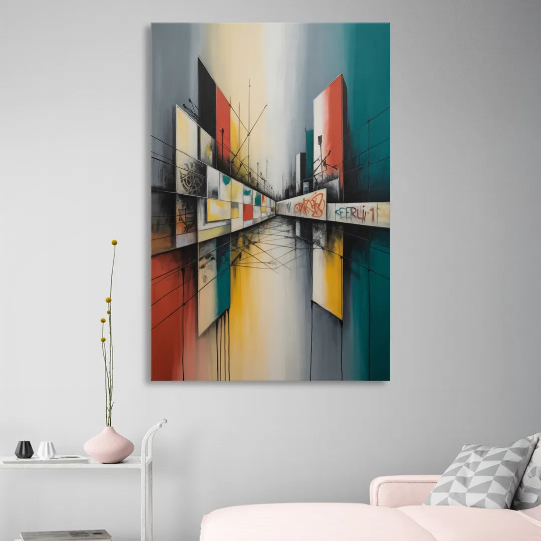 Berlin Wall Echoes Living Room - Canvas Wall Art