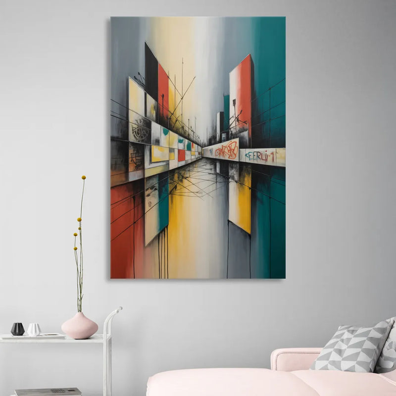 Berlin Wall Echoes Living Room - Canvas Wall Art