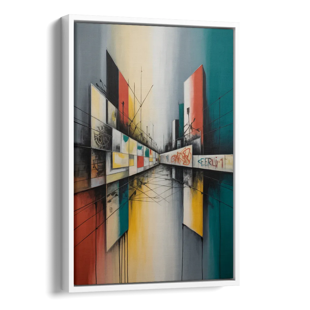 Berlin Wall Echoes Side - White Canvas Wall Art