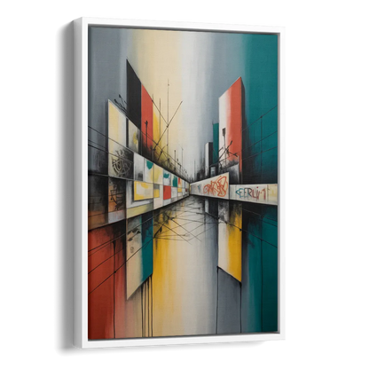 Berlin Wall Echoes Side - White Canvas Wall Art